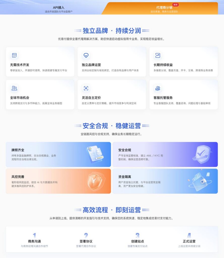 合作模式：白标代理卡台