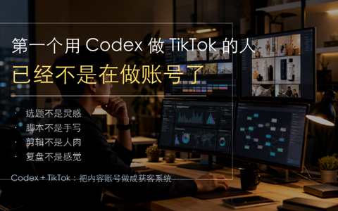 第一个用 Codex 做 TikTok 的人，确实看得很远