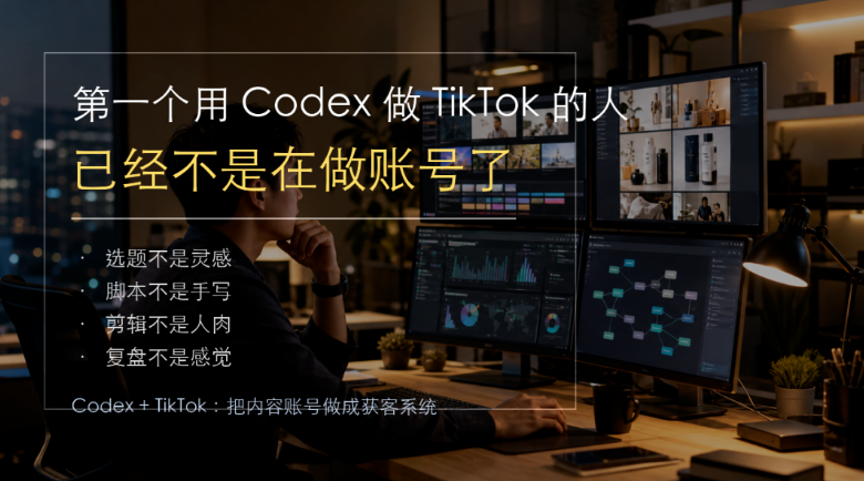 第一个用 Codex 做 TikTok 的人,确实看得很远